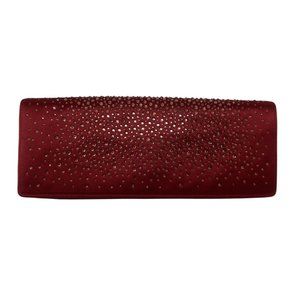 GUCCI BURGUNDY SWAROVSKI CRYSTAL BROADWAY CLUTCH